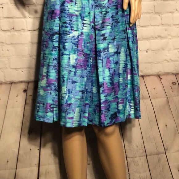 Perceptions Vintage 1990s A-line Skirt Artsy Print Size 8 - Picture 3 of 8